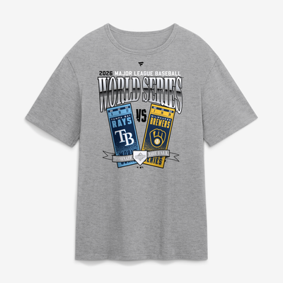 Tampa Bay Rays vs. Milwaukee Brewers 2026 World Series Matchup T-Shirt - Gray