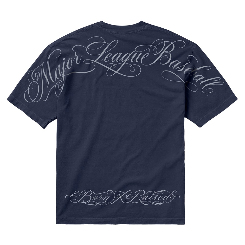 Born x Raised Unisex Major League Script T-Shirt - Navy