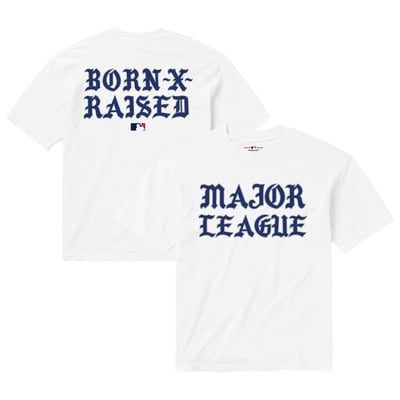 Born x Raised Unisex Major League T-Shirt - White