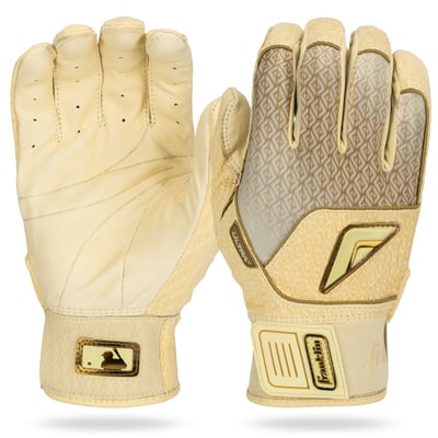 Franklin Sports Youth MLB ULTRA Batting Gloves - Gold