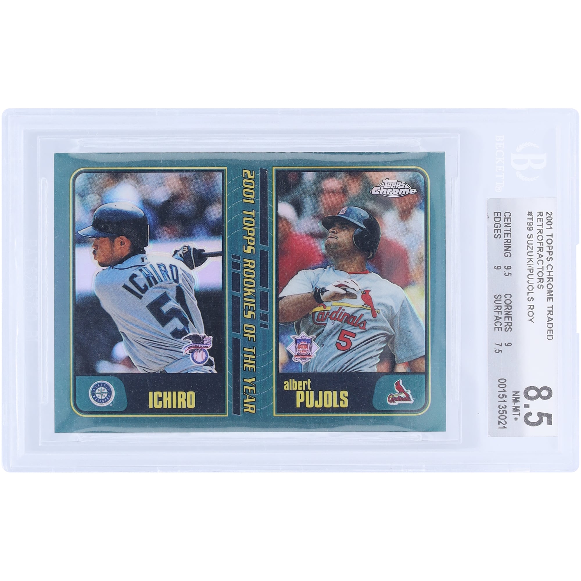 0 Topps Traded Pujols⁄Ichiro TOPPS com: 2001 TOPPS TRADED T99 