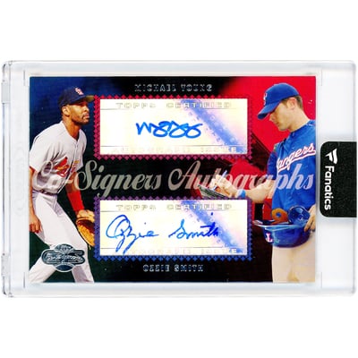 Michael Young & Ozzie Smith Autographed 2006 Topps Co-Signers #CS-83 Card 