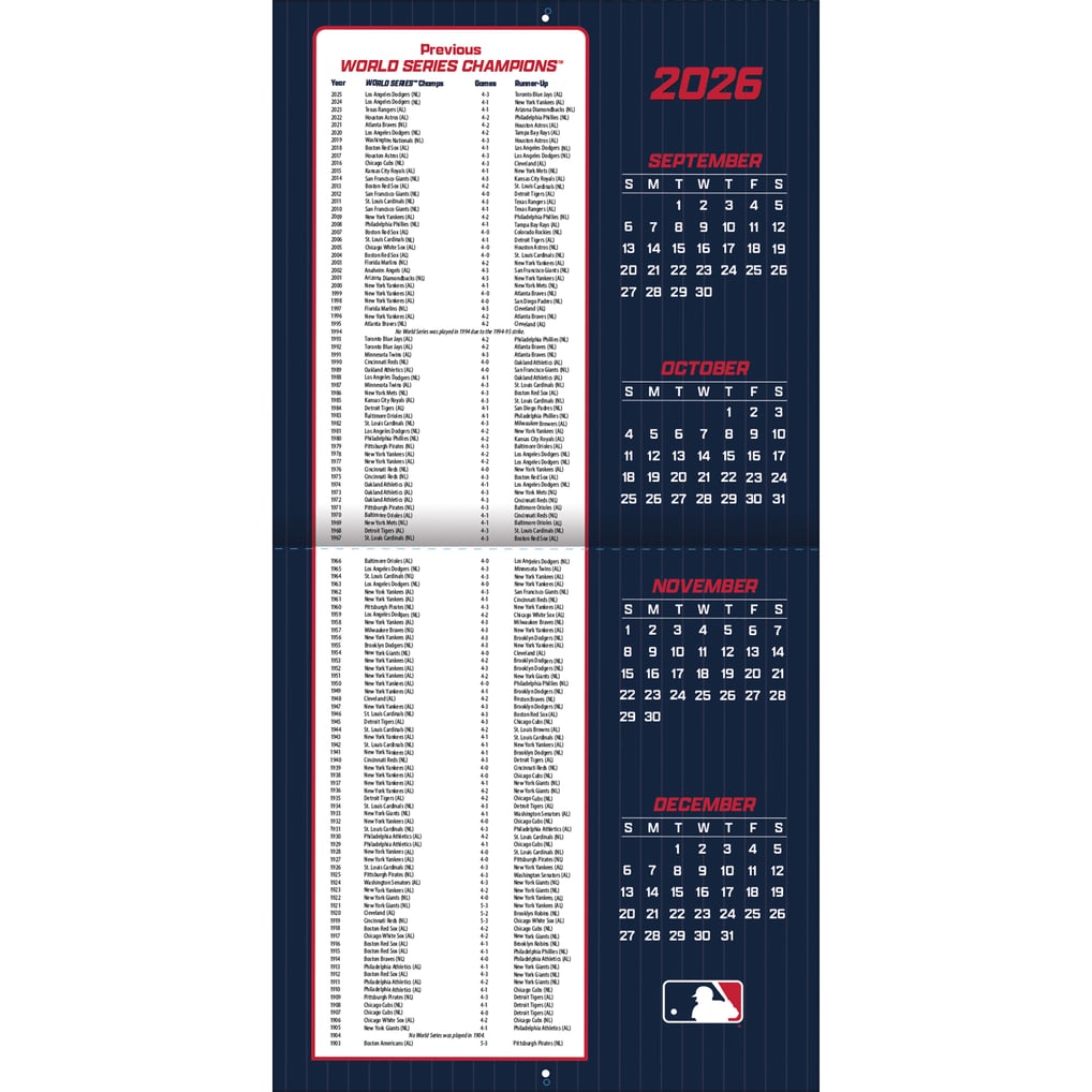 MLB 12" x 12" 2027 Wall Calendar