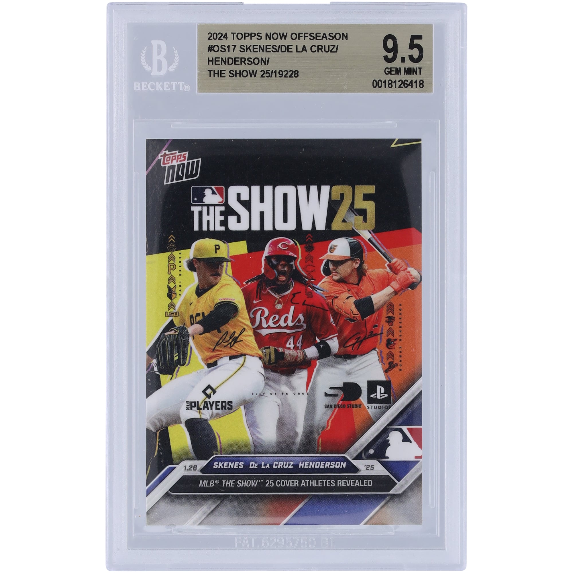Paul Skenes, Elly De La Cruz and Gunnar Henderson 2025 Topps Now 