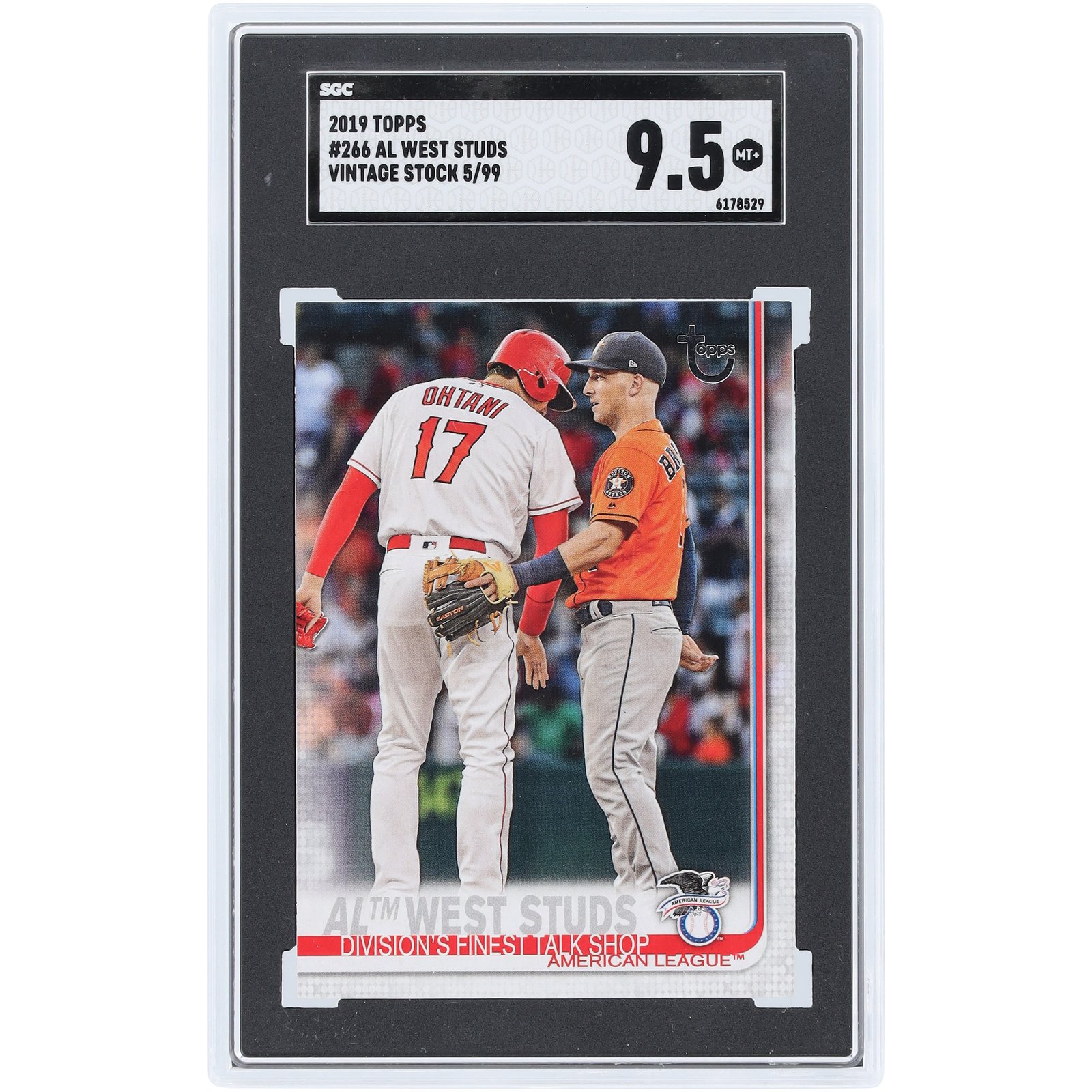 Shohei Ohtani & Alex Bregman 2019 Topps Vintage Stock AL West Studs ...