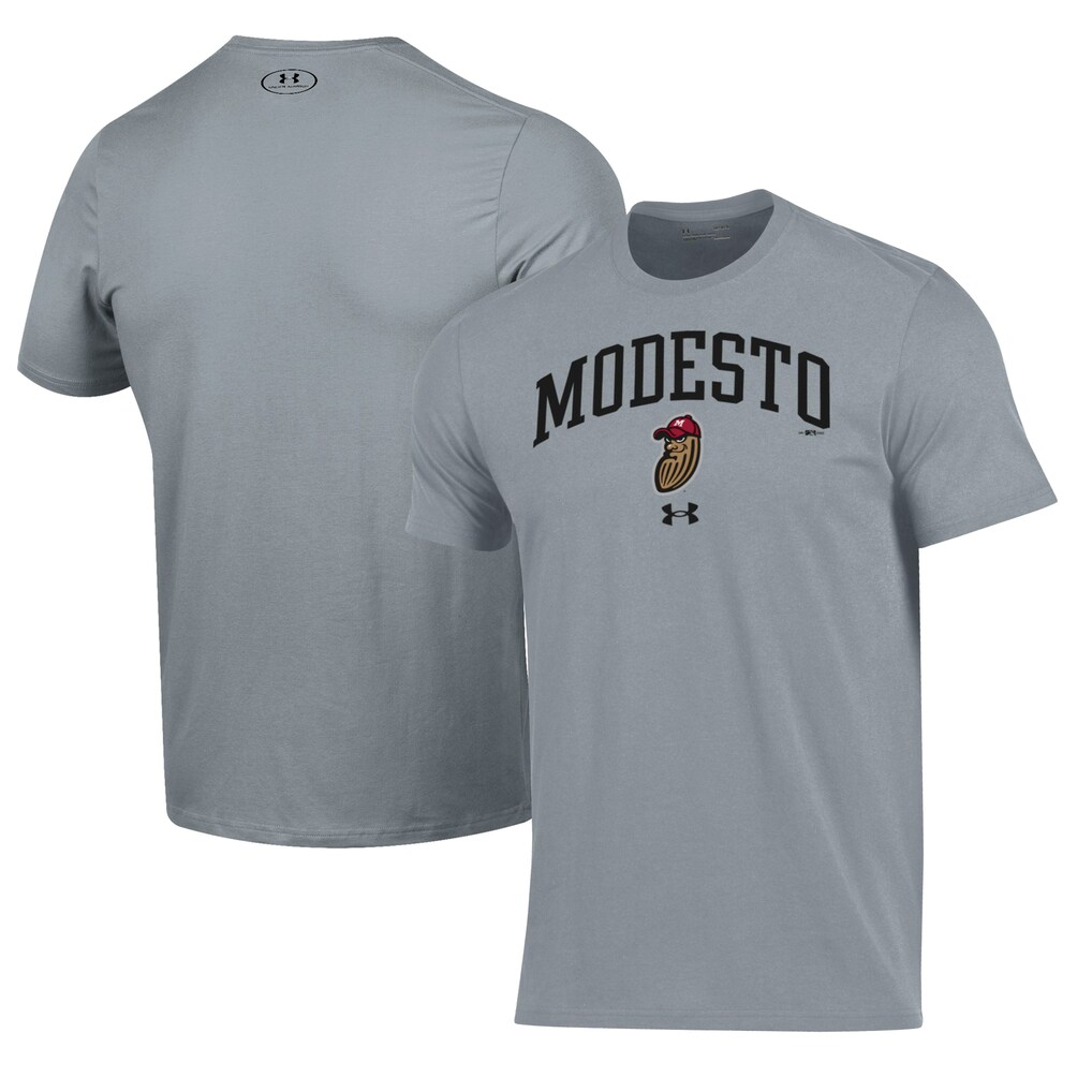 Modesto Nuts Under Armour Performance T-Shirt - Gray
