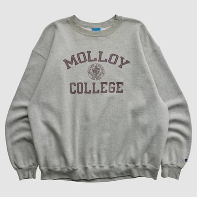 Molloy Lions Champion 2000s Pullover Sweatshirt - Gray - XL by Fanatics Real Vintage