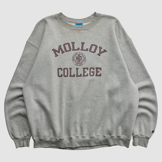 Molloy Lions Champion 2000s Pullover Sweatshirt - Gray - XL by Fanatics Real Vintage