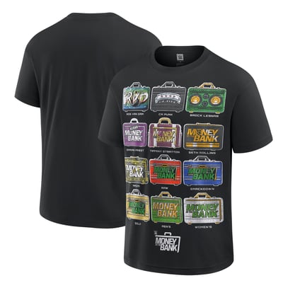 Money In The Bank Nostalgia Briefcases Elevated Boxy T-Shirt - Black