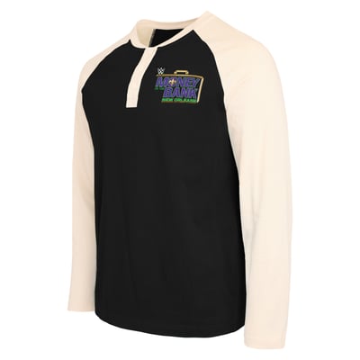 Darius Rucker Collection by Fanatics WWE Money In The Bank 2026 Long Sleeve Henley T-Shirt - Black