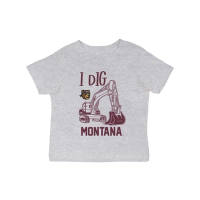 Montana Grizzlies Vive La Fete Infant Excavator T-Shirt - Gray