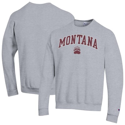 Montana Grizzlies Champion Arch Powerblend Sweatshirt - Heather Gray