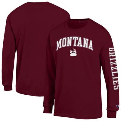 Montana Grizzlies Champion Arch Logo Long Sleeve T-Shirt - Maroon