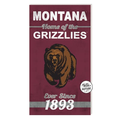 Montana Grizzlies 11'' x 20'' Home Of The Sign