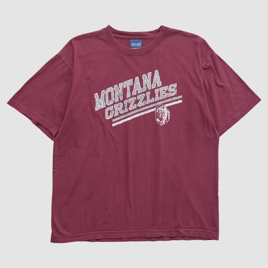 Montana Grizzlies Old Varsity Brand 2000s T-shirt - Maroon - M by Fanatics Real Vintage