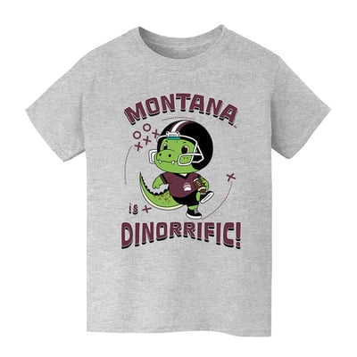 Montana Grizzlies Vive La Fete Youth Dinorrific T-Shirt - Gray