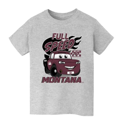  Montana Grizzlies Vive La Fete Youth Full Speed T-Shirt - Gray
