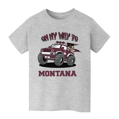 Montana Grizzlies Vive La Fete Youth On My Way T-Shirt - Gray