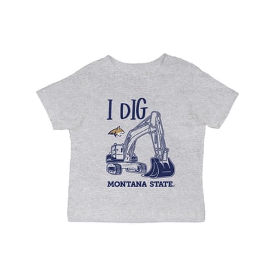 Montana State Bobcats Vive La Fete Infant Excavator T-Shirt - Gray