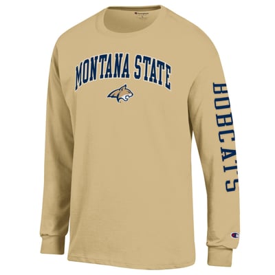 Montana State Bobcats Champion Arch Logo Long Sleeve T-Shirt - Gold