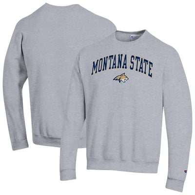 Montana State Bobcats Champion Arch Powerblend Sweatshirt - Heather Gray