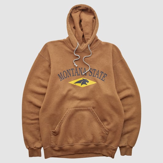 Montana State Bobcats Soffe 2000s Hooded Pullover Sweatshirt - Clay - XXS by Fanatics Real Vintage