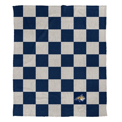 Montana State Bobcats Pegasus Checkered Logo Patch 60" x 80" Cozy Knit Blanket