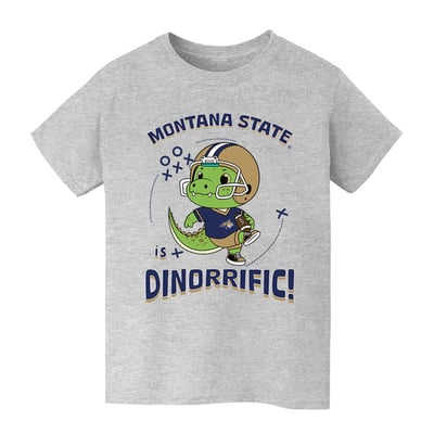 Montana State Bobcats Vive La Fete Youth Dinorrific T-Shirt - Gray