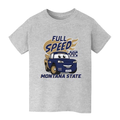  Montana State Bobcats Vive La Fete Youth Full Speed T-Shirt - Gray