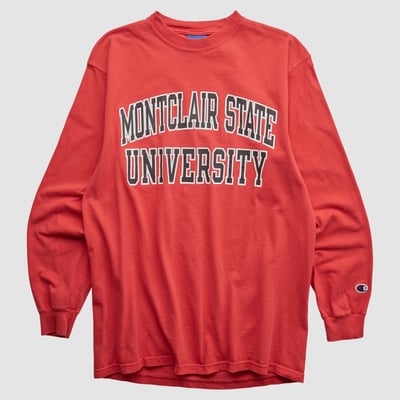 Montclair State Red Hawks Champion 2000s Long Sleeve T-shirt - Red - S by Fanatics Real Vintage