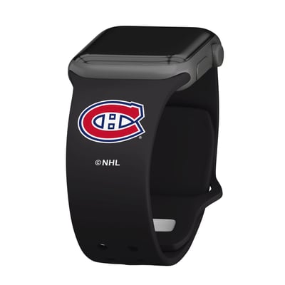 Montreal Canadiens Silicone Apple Watch Band - Black