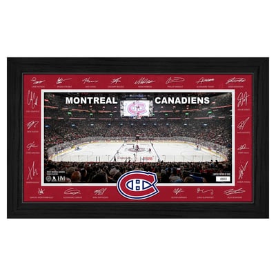 Montreal Canadiens Highland Mint Limited Edition 2026–27 Facsimile Signature 12" x 20" Rink Framed Photo