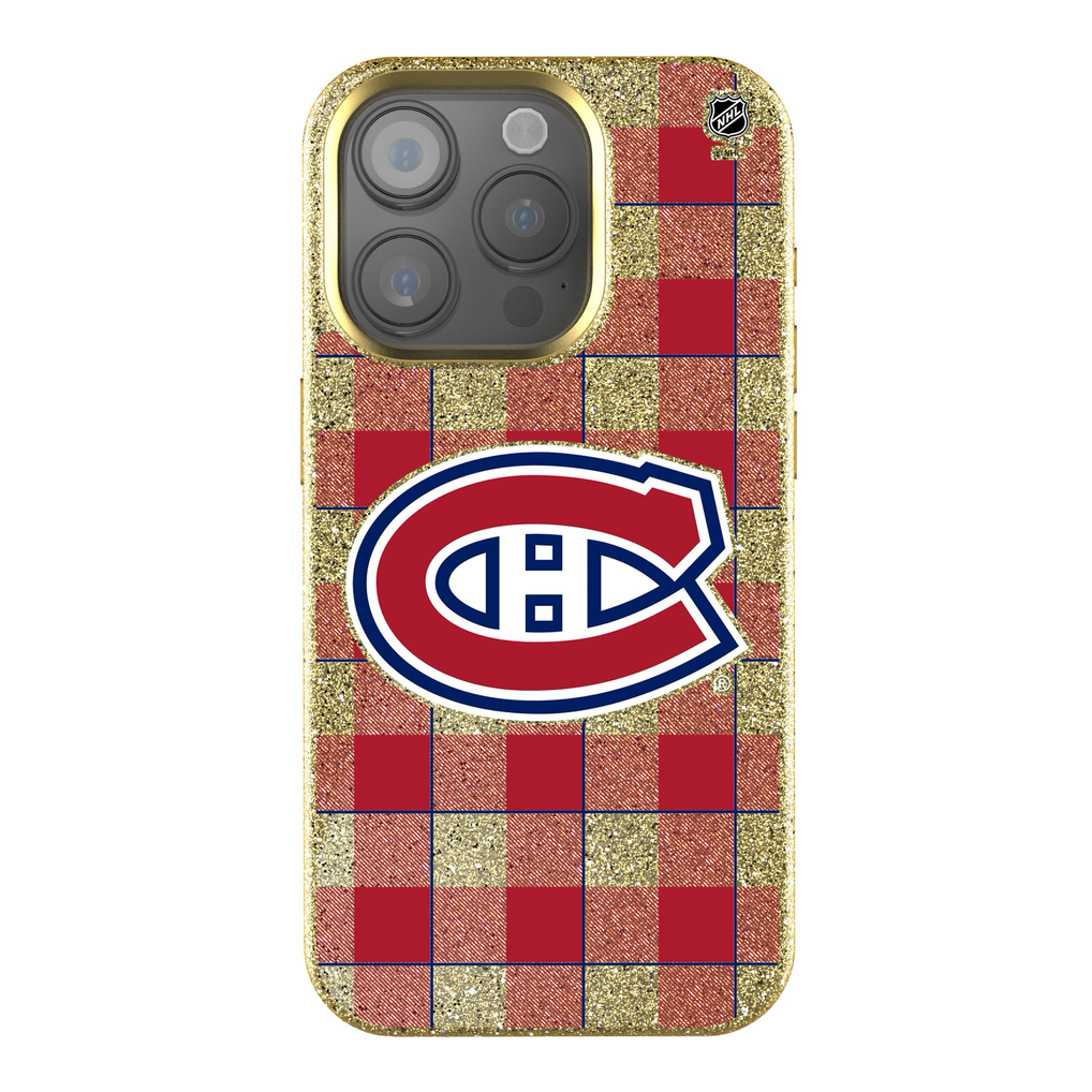 Montreal Canadiens Keyscaper Plaid Bling iPhone Case