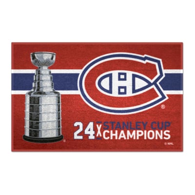 Montreal Canadiens Logo Brands Stanley Cup Champions 19" x 30" Dynasty Starter Mat