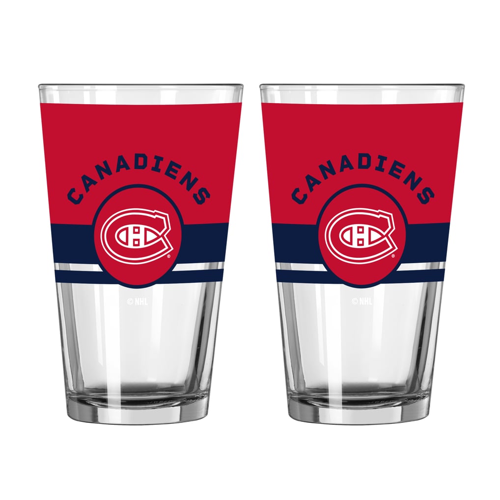 Logo Brands Montreal Canadiens Two-Piece 16oz. Horizon Pint Glass Set