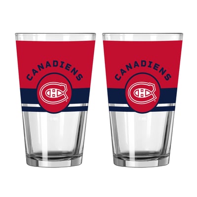 Montreal Canadiens Logo Brands Two-Piece 16oz. Horizon Pint Glass Set