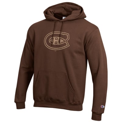  Montreal Canadiens Champion Core Plus Eco Powerblend Hoodie - Brown