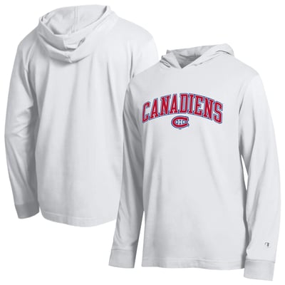 Montreal Canadiens Champion All-Star Lightweight Hooded Long Sleeve T-Shirt - White