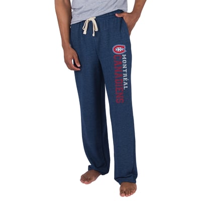 Montreal Canadiens Concepts Sport Mainstream Terry Tri-Blend Pants - Navy