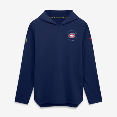 Montreal Canadiens Fanatics Authentic Pro Train Lightweight Hoodie - Navy