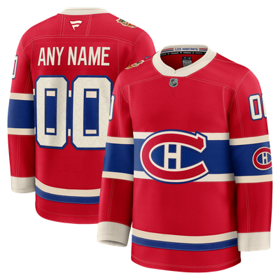  Montreal Canadiens Fanatics 2026 NHL Heritage Classic Premium Custom Jersey - Red