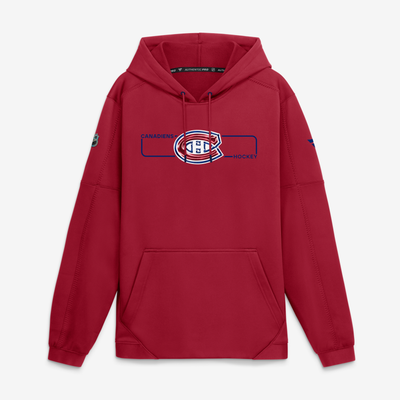 Montreal Canadiens Fanatics Authentic Pro Rink Fleece Pullover Hoodie - Red