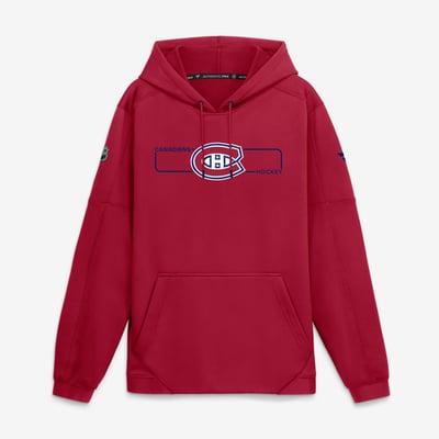 Montreal Canadiens Fanatics Authentic Pro Rink Fleece Pullover Hoodie - Red