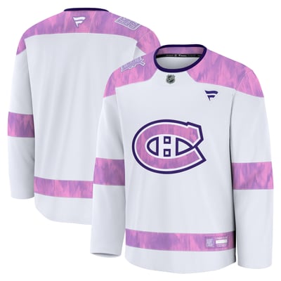  Montreal Canadiens Fanatics Hockey Fights Cancer Practice Jersey - White
