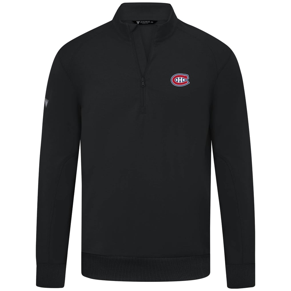 Montreal Canadiens Levelwear Upright Tri-Blend Quarter-Zip Pullover - Black