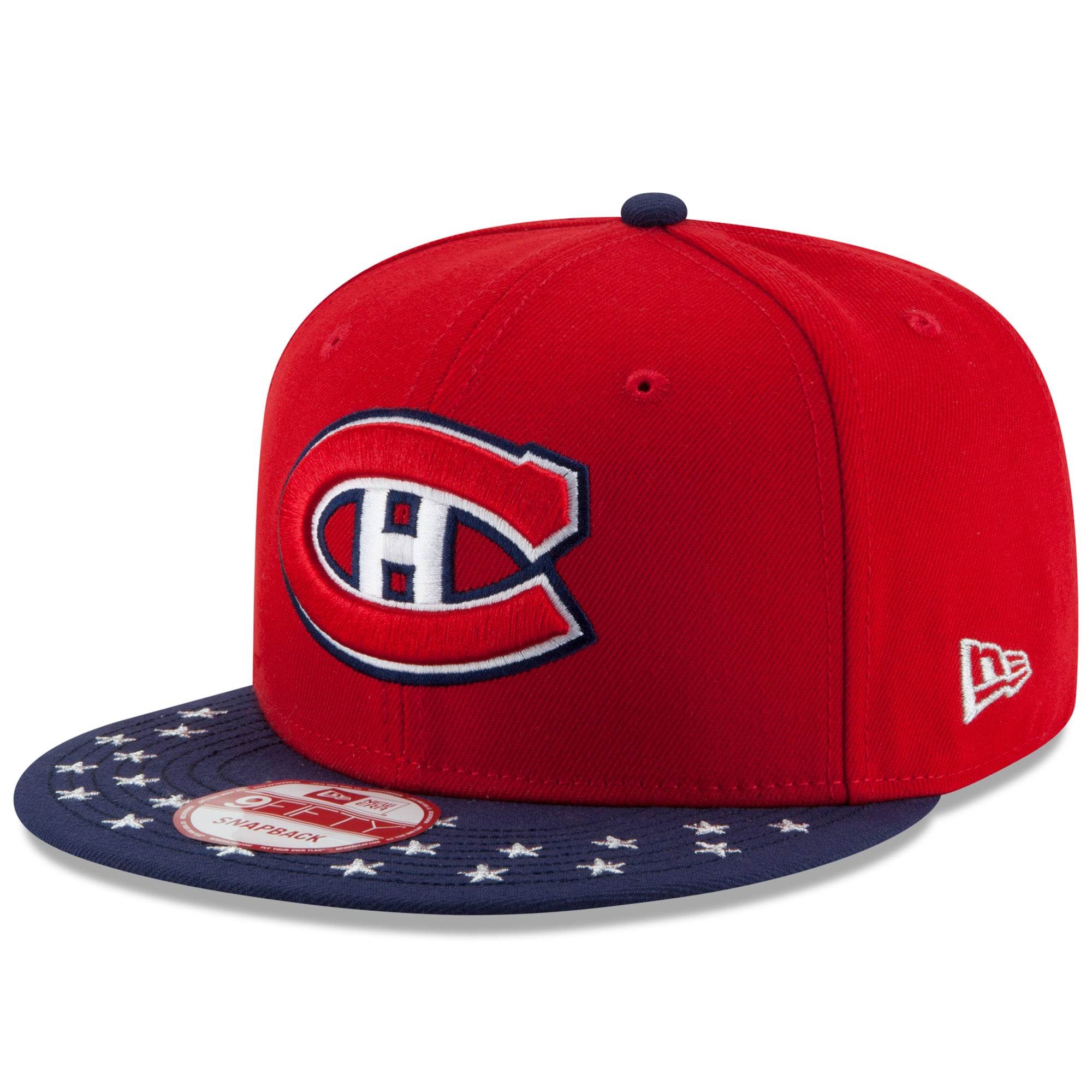 Men's Montreal Canadiens New Era Red/Navy Star Trim Commemorative