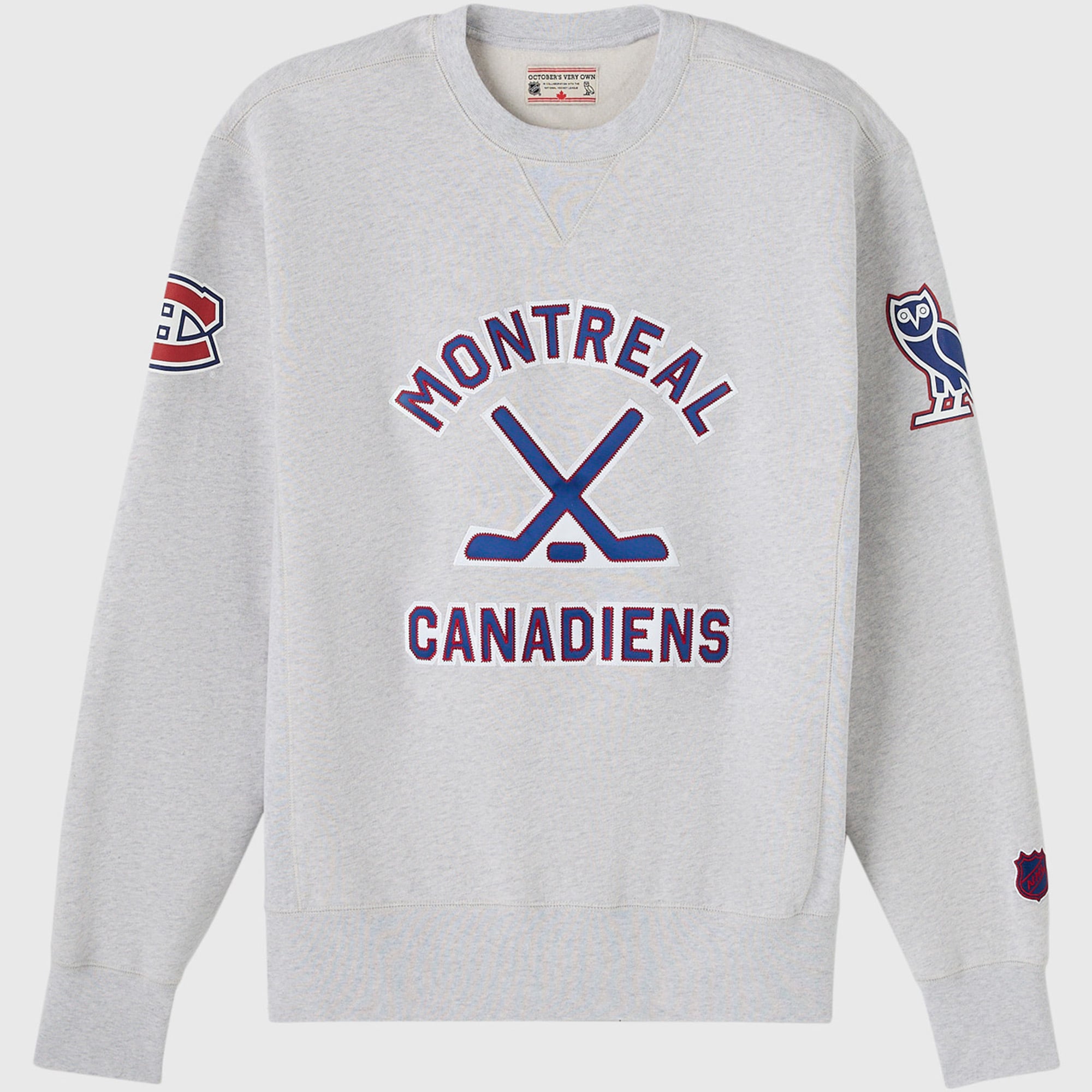 Montreal Canadiens OVO x NHL Fleece Sweatshirt - Heather Gray