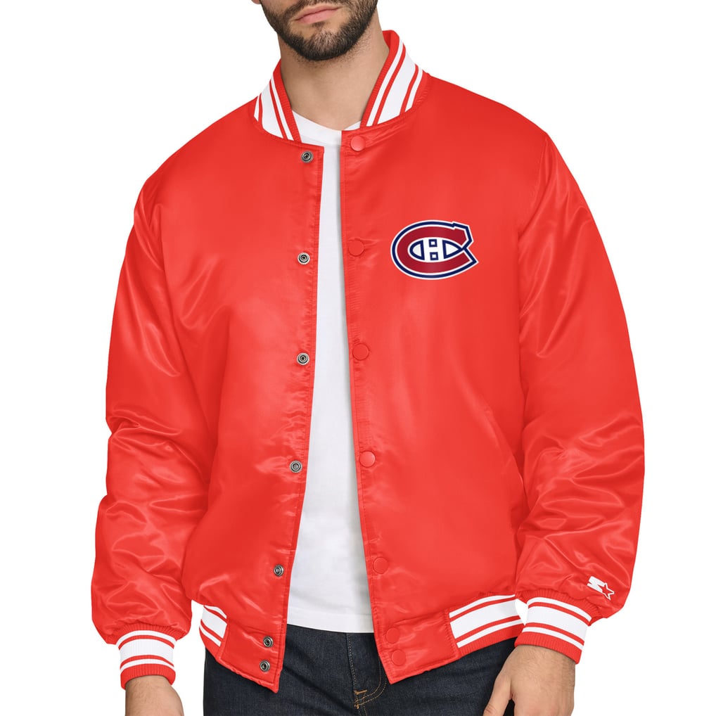 Montreal Canadiens Starter Triangle Satin Varsity Full-Snap Jacket - Red