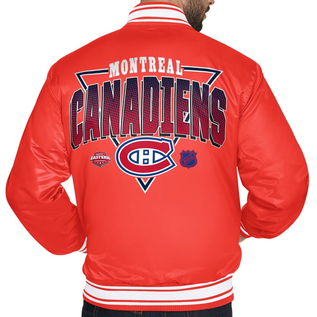 Montreal Canadiens Starter Triangle Satin Varsity Full-Snap Jacket - Red