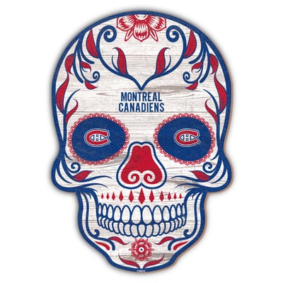 Montreal Canadiens 12'' Sugar Skull Sign